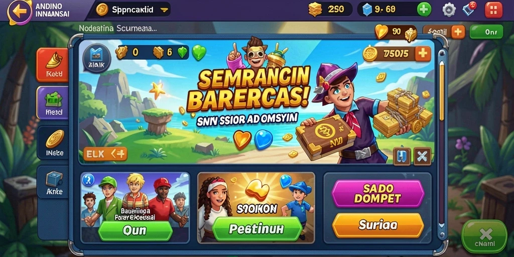 rezekigo - Tangkapan layar kedua menampilkan berbagai misi yang bisa diambil.